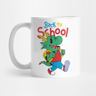 Back to school dragon cartoon Mug